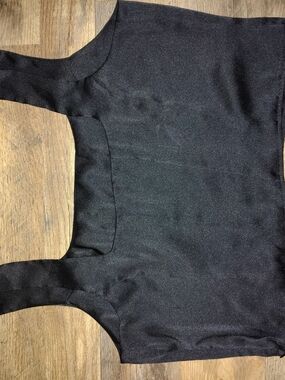 Express Black Square-Neck Cropped Tank